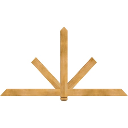 Ekena Millwork Kennewick Rough Sawn Timber Gable Bracket, Western Red Cedar, 72"W x 39"H x 2"D x 4"F, 13/12 Pitch GBW072X39X0204KEN00RWR